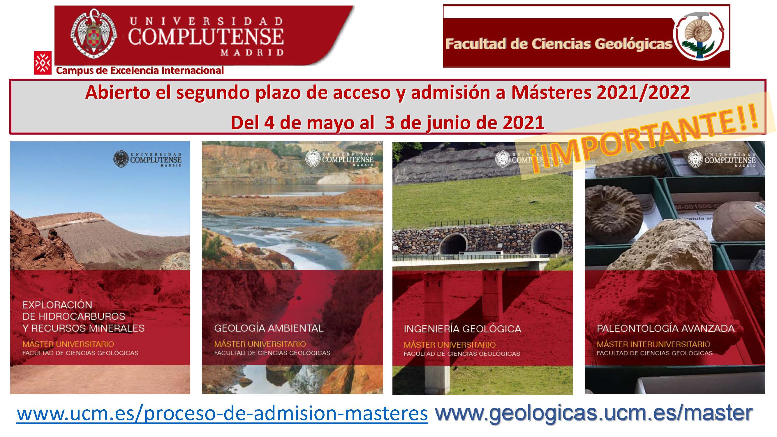 Segundo plazo admisión a másteres